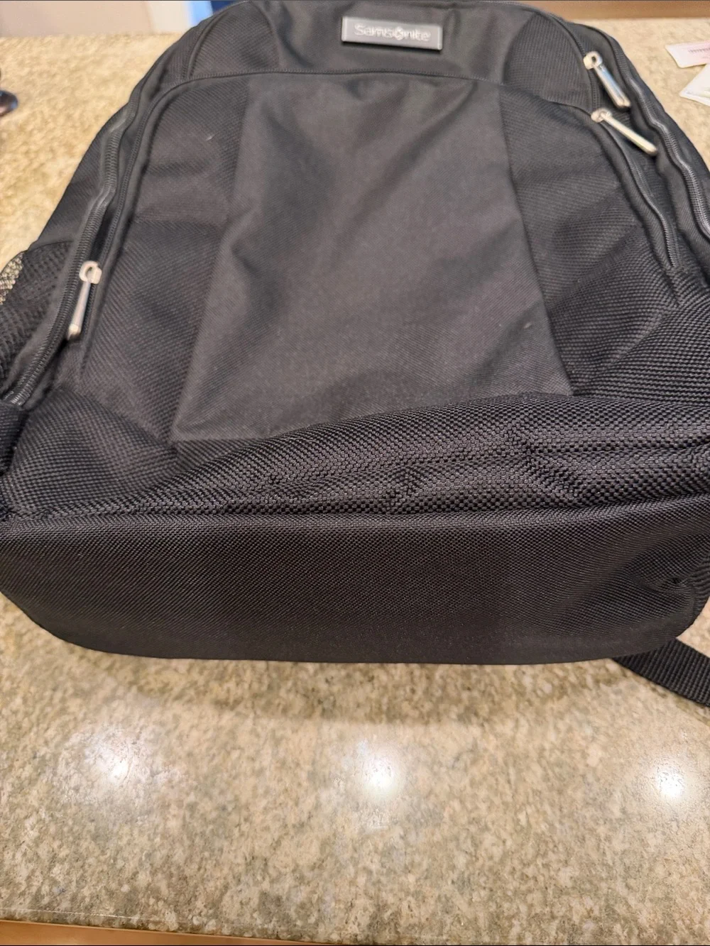 Samsonite Black Laptop Backpack with Multiple Zip Compartments